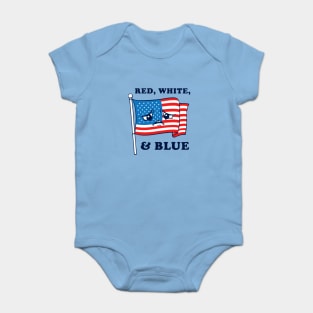 Red White And Blue Baby Bodysuit